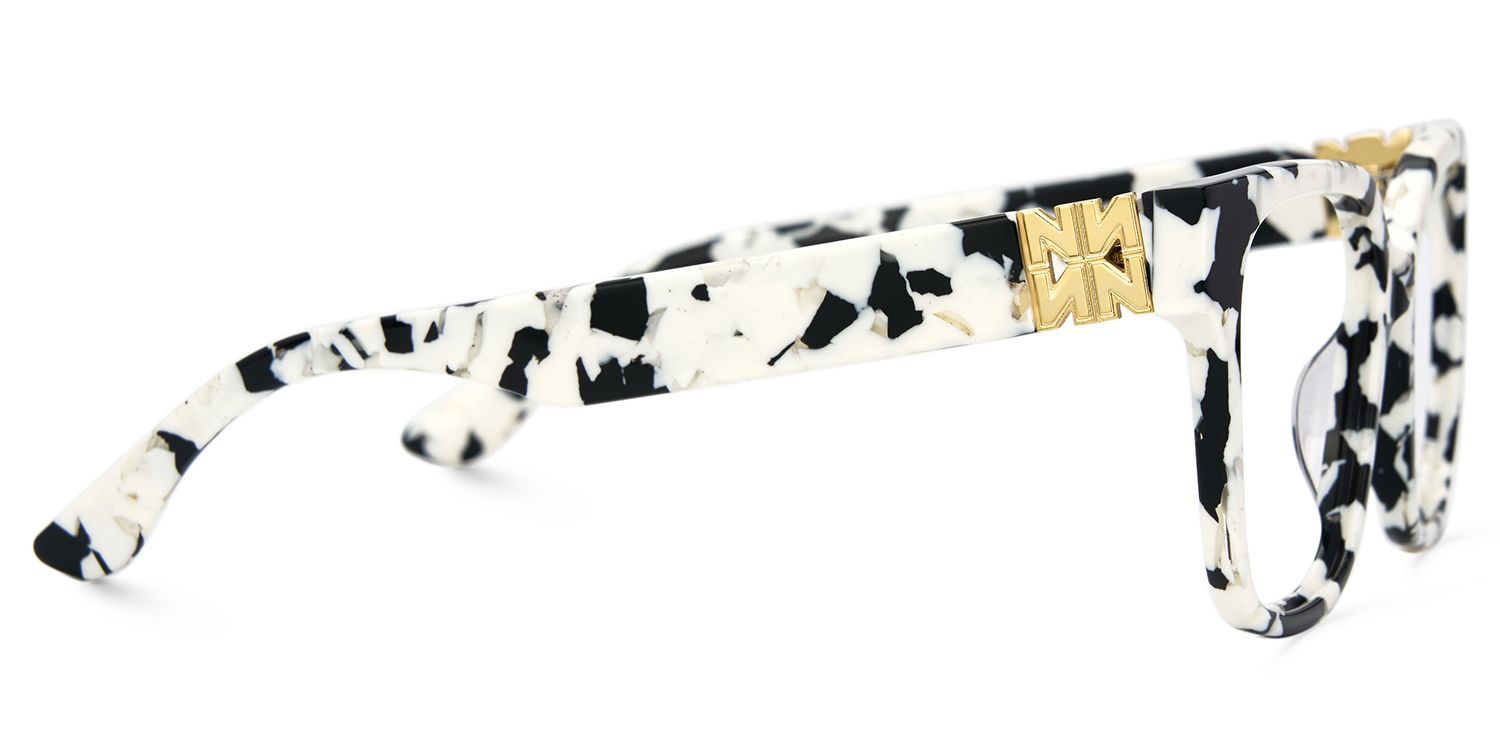 Kerri Wide Cow Print Glasses with Square Frames | Zeelool5