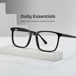 Aidan Rectangle Black Glasses0