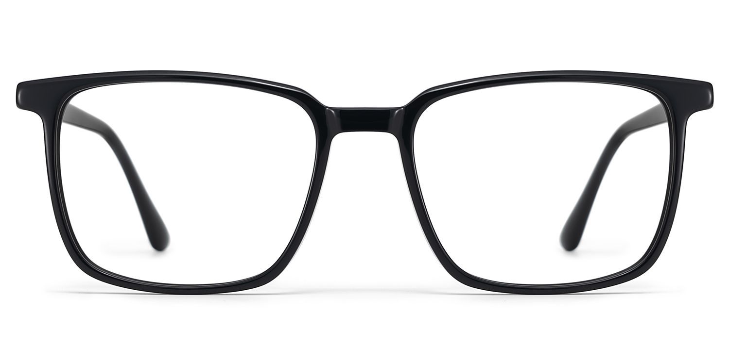 Rectangle Black Eyeglasses- Aidan Acetate Frame Glasses1