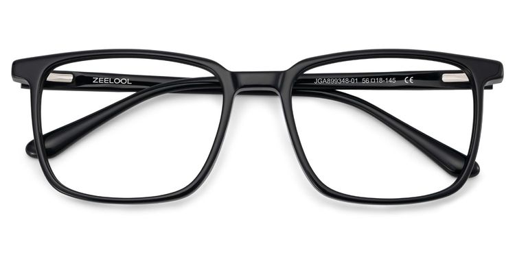 Aidan Black Rectangle Glasses