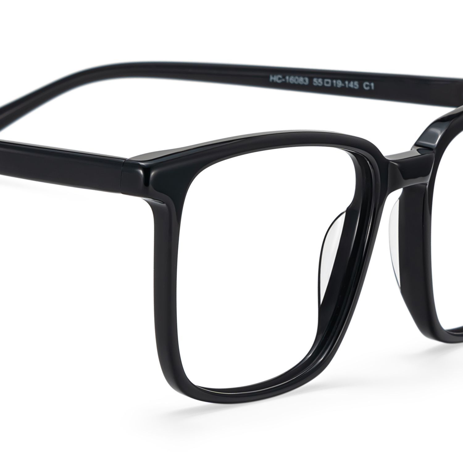 Rectangle Black Eyeglasses- Aidan Acetate Frame Glasses5
