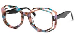Bobbie Geometric Pink-Tortoise Glasses2