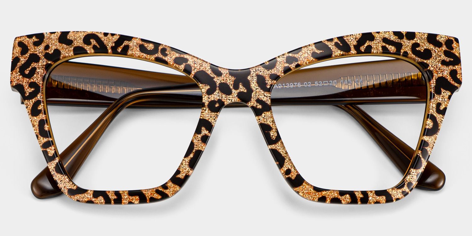 Designer Ansyah Cat Eye Leopard Print Frame Glasses2