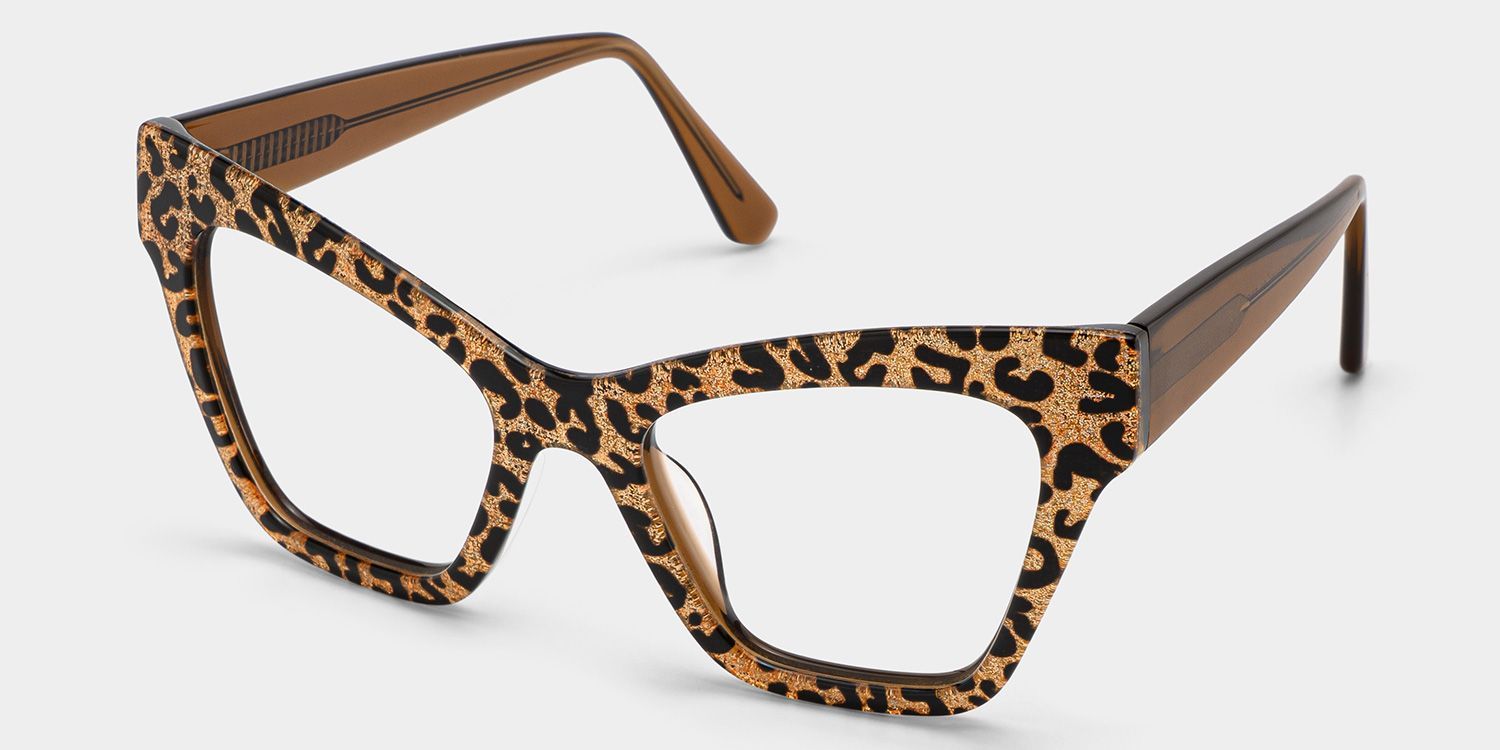 Designer Ansyah Cat Eye Leopard Print Frame Glasses3