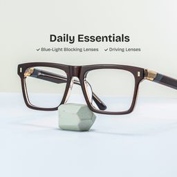 Henry Brown Rectangle Glasses0