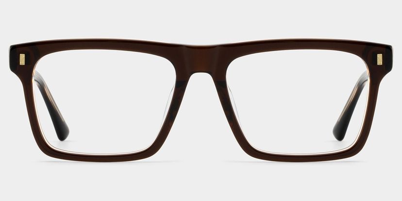 Henry Rectangle Brown Glasses