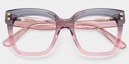 Minguela Square Gray Pink Glasses3