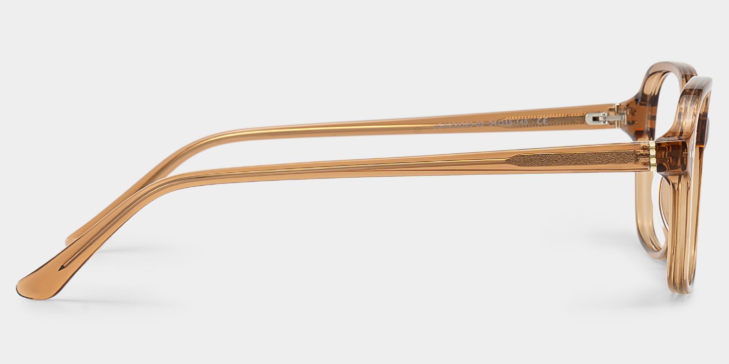 Clementine Clear Brown Square Glasses for Teenager | ZEELOOL4