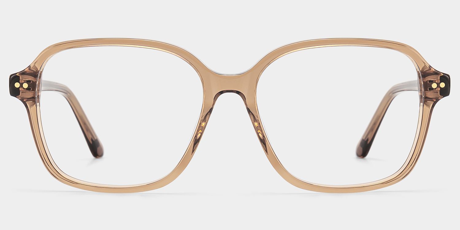Clementine Light Brown Square Glasses for Women | ZEELOOL1