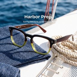 Pierce Two-tone Round Glasses0