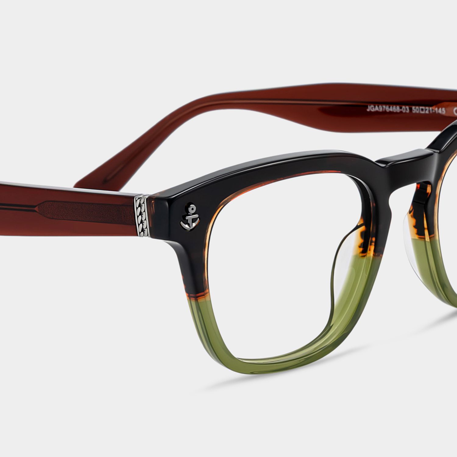 Shop Pierce Two-tone Round Acetate Frame Eyeglasses | ZEELOOL5