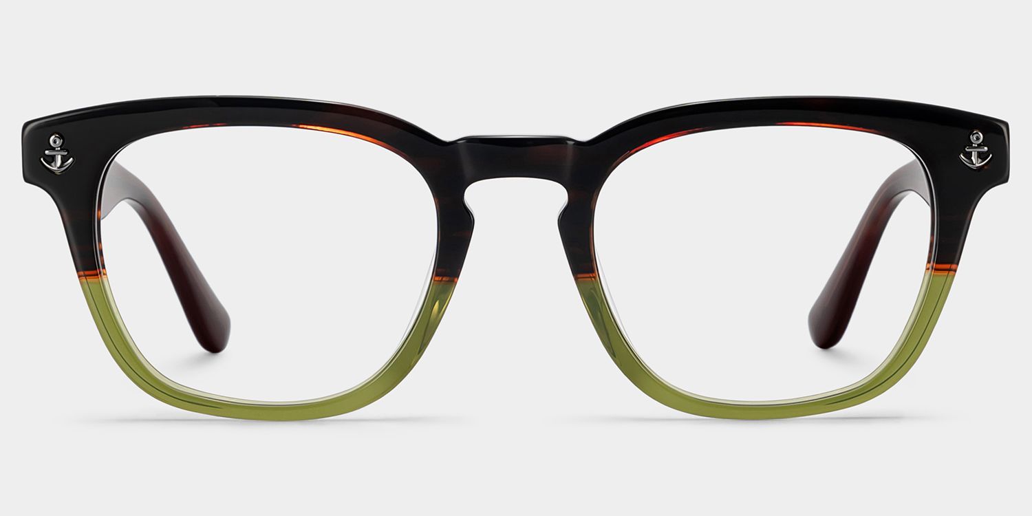 Shop Pierce Two-tone Round Acetate Frame Eyeglasses | ZEELOOL1