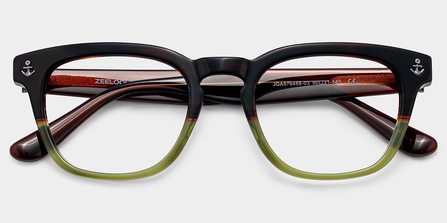 Shop Pierce Two-tone Round Acetate Frame Eyeglasses | ZEELOOL2