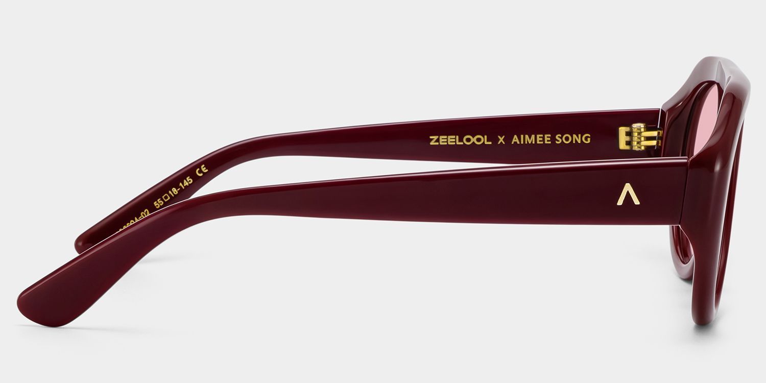 ZEELOOL x Aimee Song The Aviator Red Glasses3