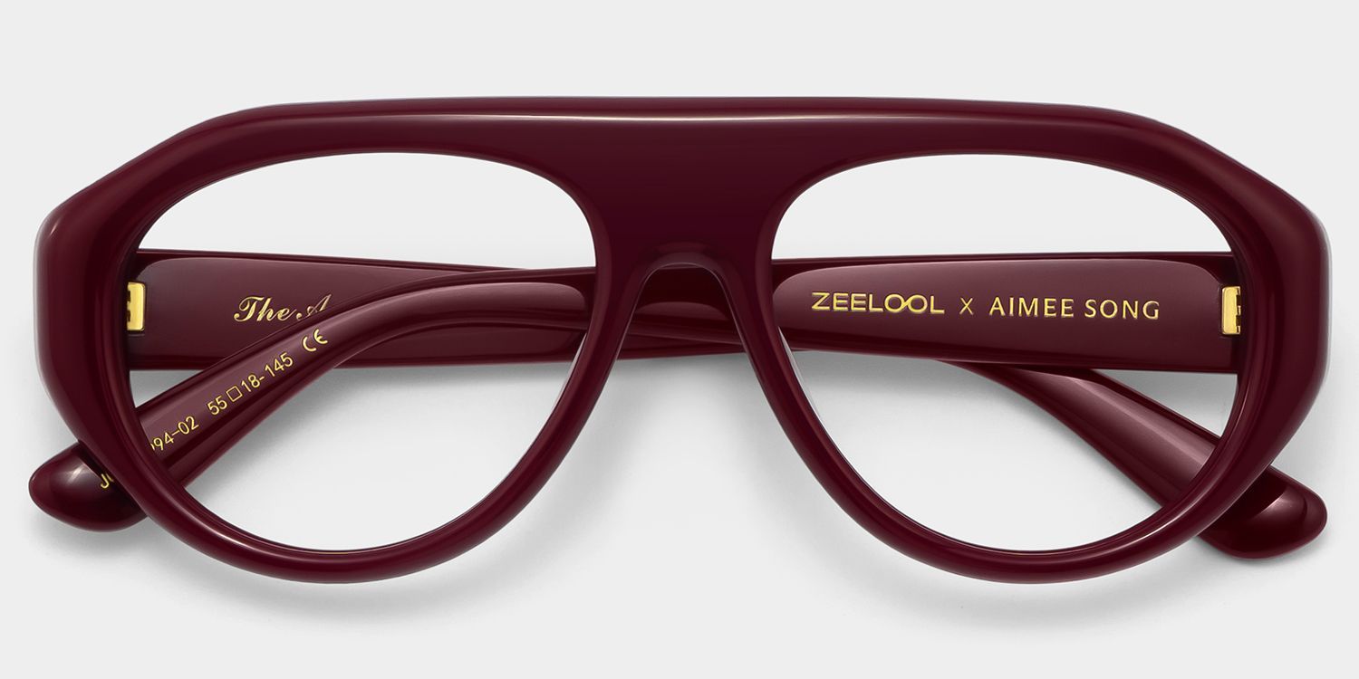 ZEELOOL x Aimee Song The Aviator Red Glasses2