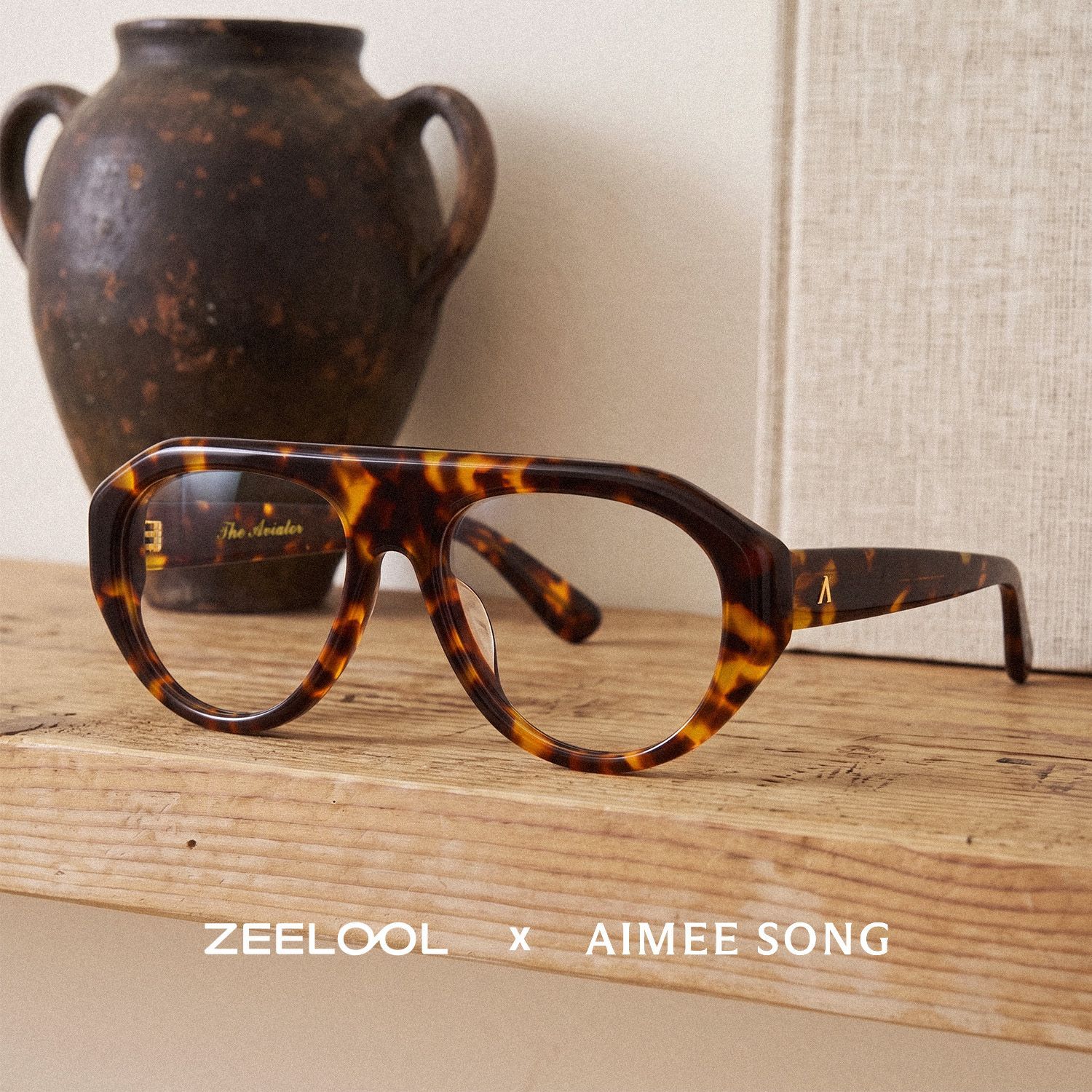 ZEELOOL x Aimee Song The Aviator Tortoise Glasses