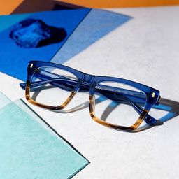 Brookins Rectangle Blue Brown Glasses0