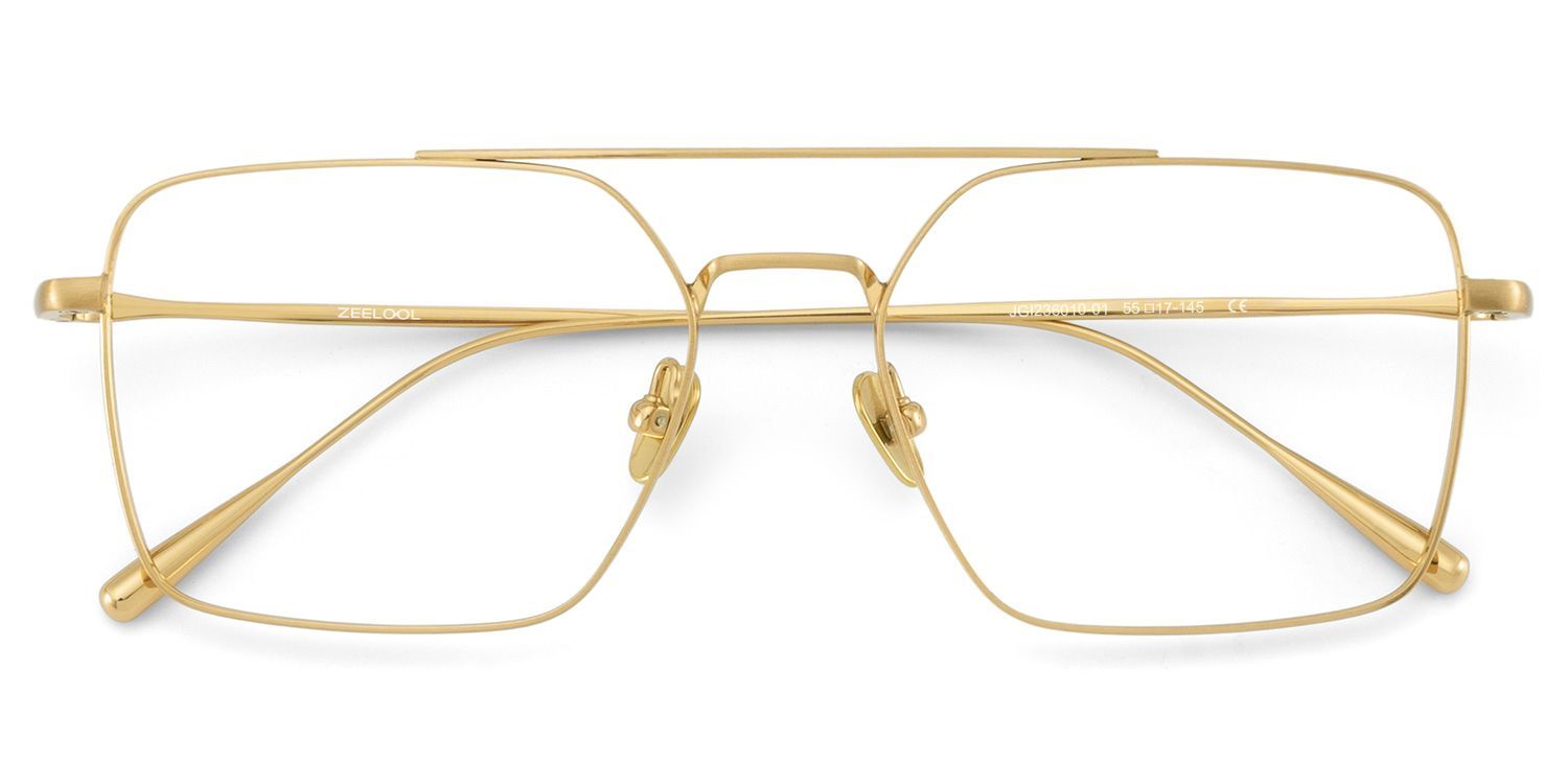 Jensen Eyeglasses in Aviator Gold Frame | Zeelool