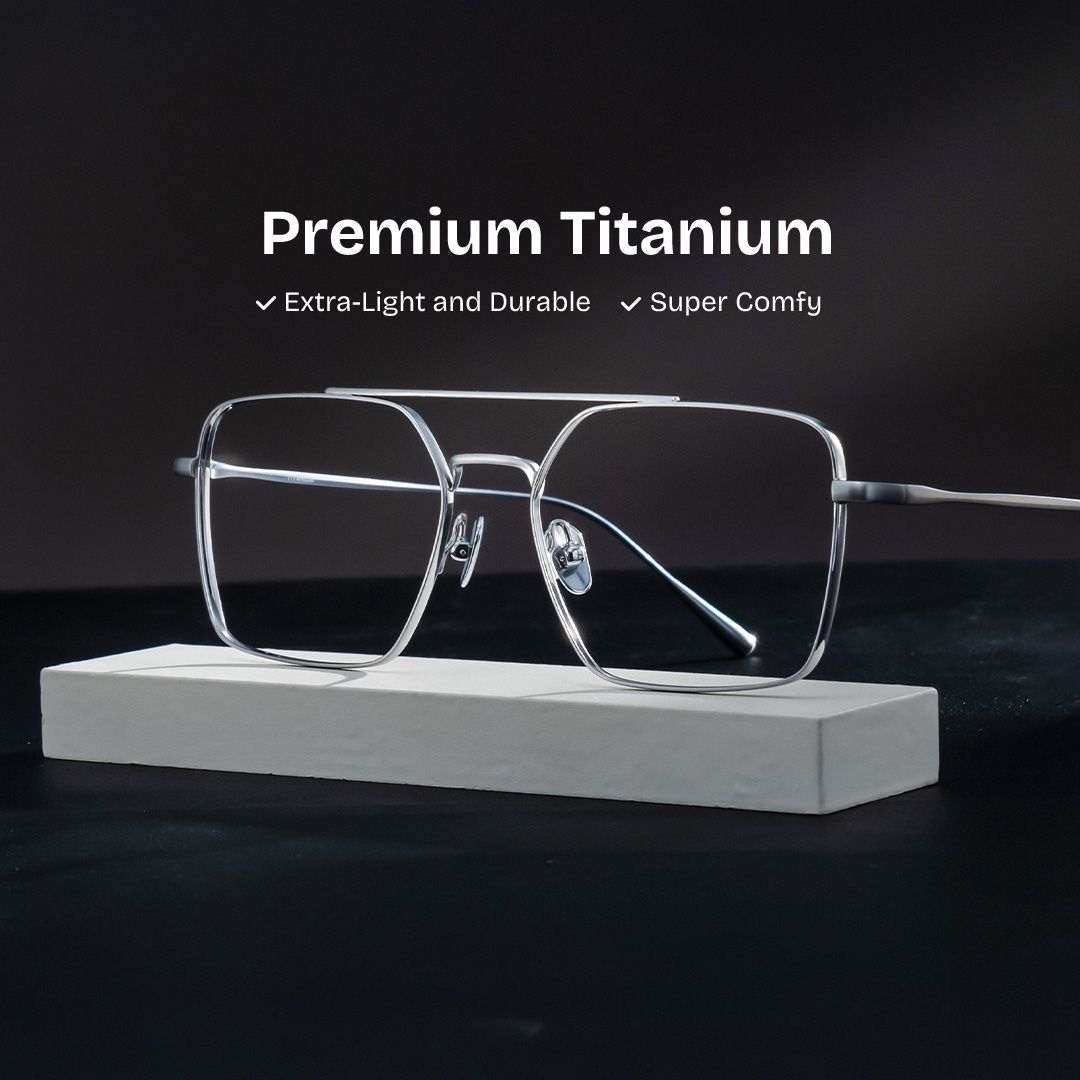 Jensen Eyeglasses in Aviator Sliver Frame | Zeelool0