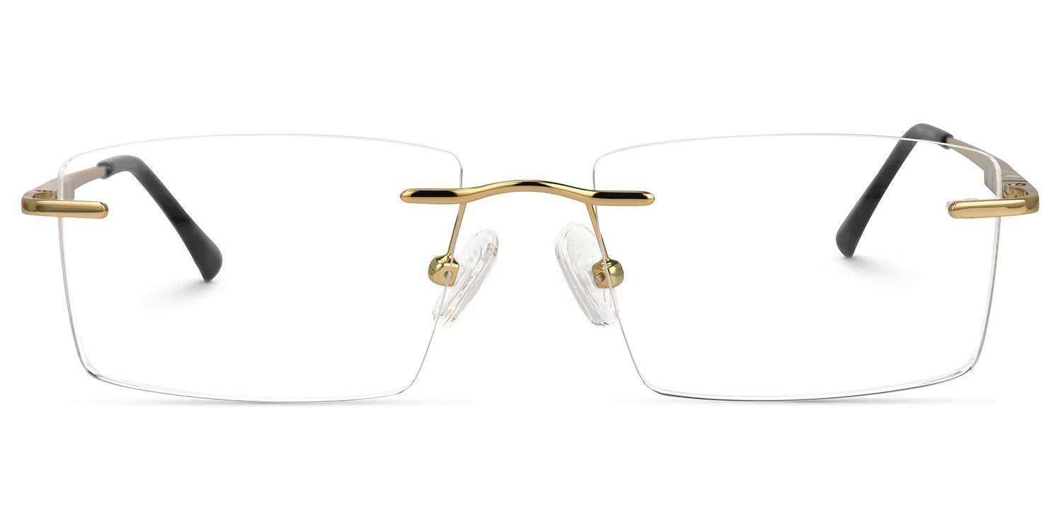 Cetina Rectangle Gold Glasses0