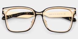 Dacarine Square Black Gold Glasses1