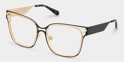 Dacarine Square Black Gold Glasses2