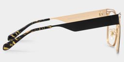 Dacarine Square Black Gold Glasses3