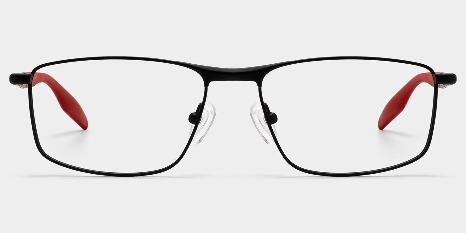 Scout Rectangle Black Frame Glasses for Men | ZEELOOL0