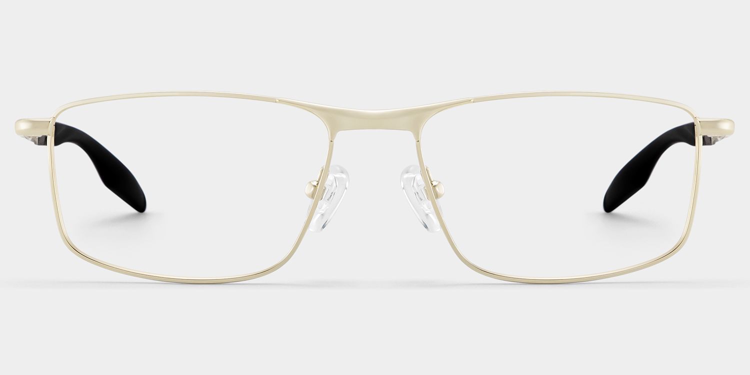 Scout Rectangle Gold Frame Glasses for Men | ZEELOOL1