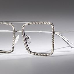Diva Square Silver Glasses0