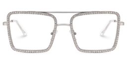 Diva Square Silver Glasses1