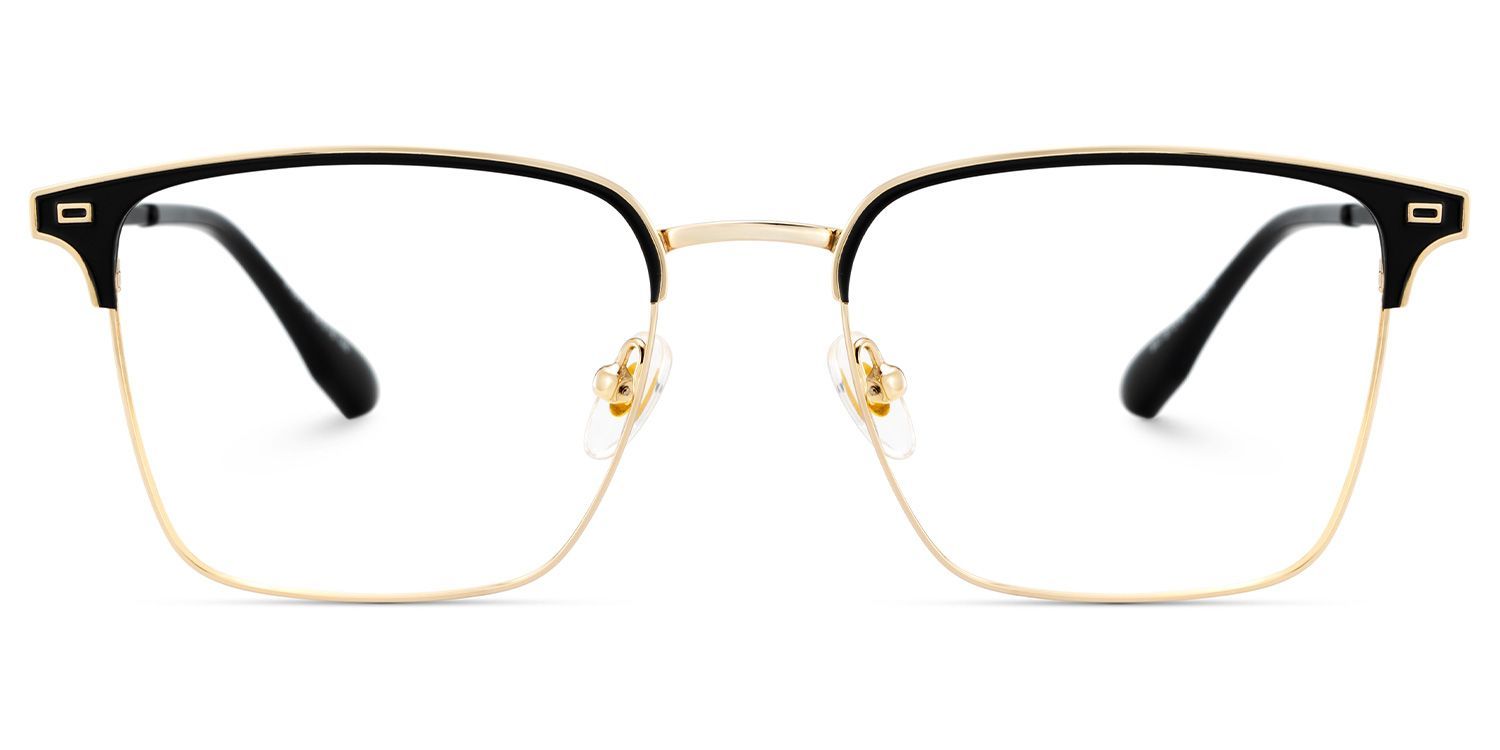 Dawson Black Rectangle Prescription Glasses | Zeelool1