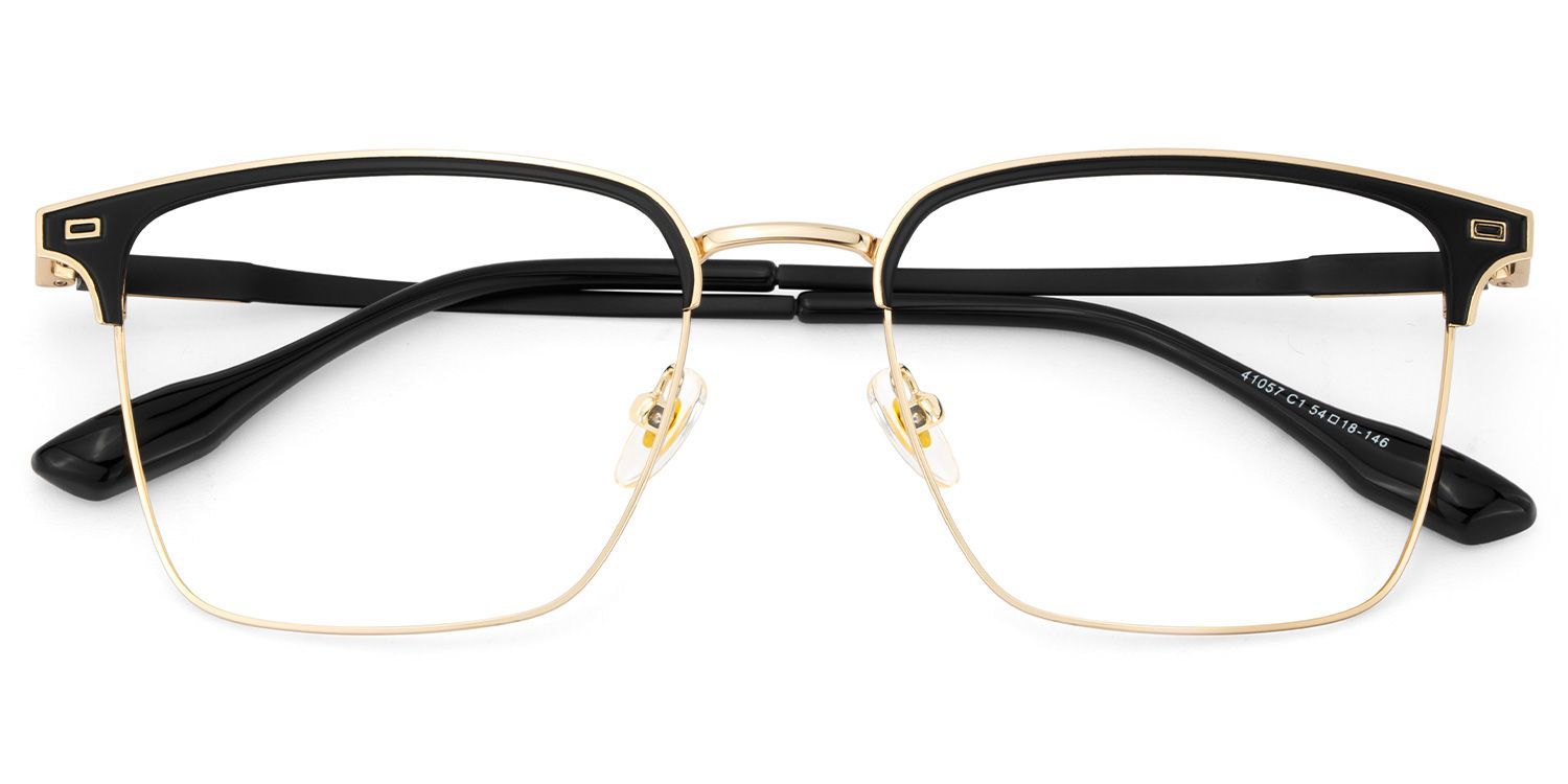 Dawson Black Rectangle Prescription Glasses | Zeelool2