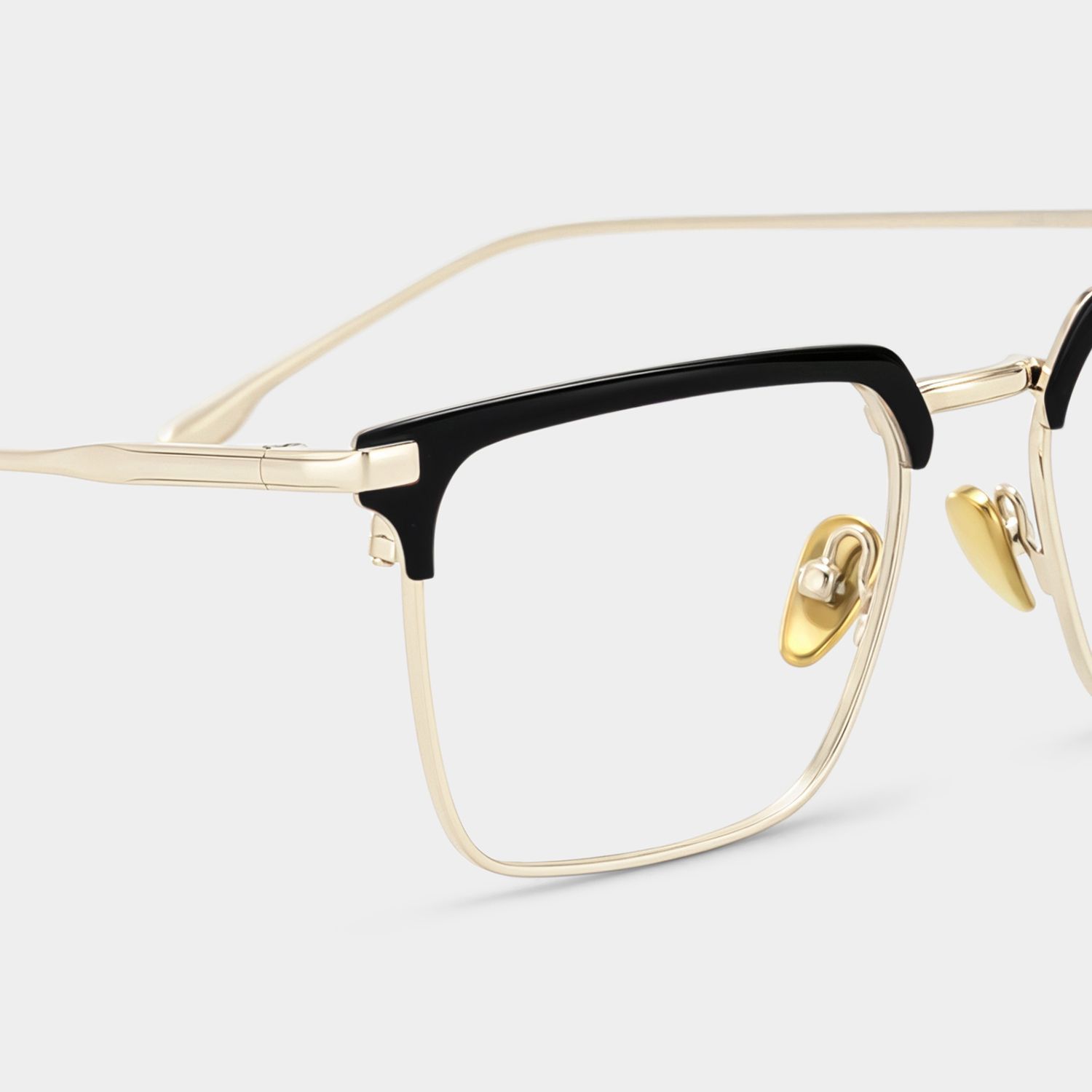 Addison Browline Black Metal Frames Glasses Online | ZEELOOL5