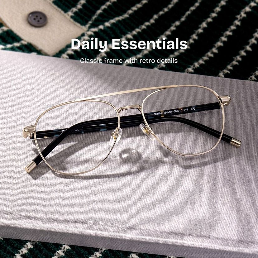 Calvin Aviator Gold Glasses