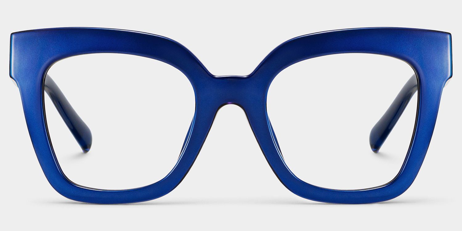 Malcolm Large Square Nerdy Glasses with Blue Color1