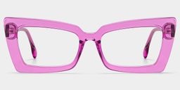 Newell Pink Rectangle Glasses0
