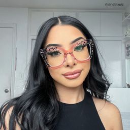 Malcolm Square Pink Leopard Glasses6