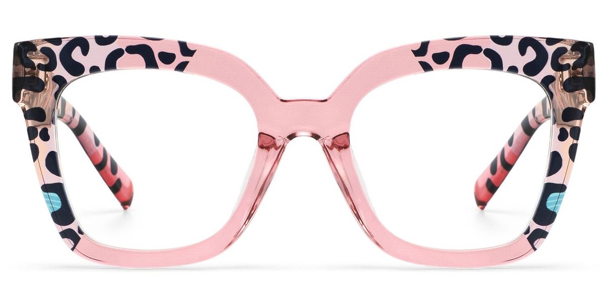 Malcolm Square Pink Leopard Glasses13