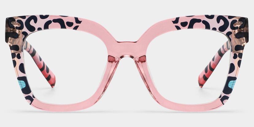 Malcolm Square Pink Leopard Glasses