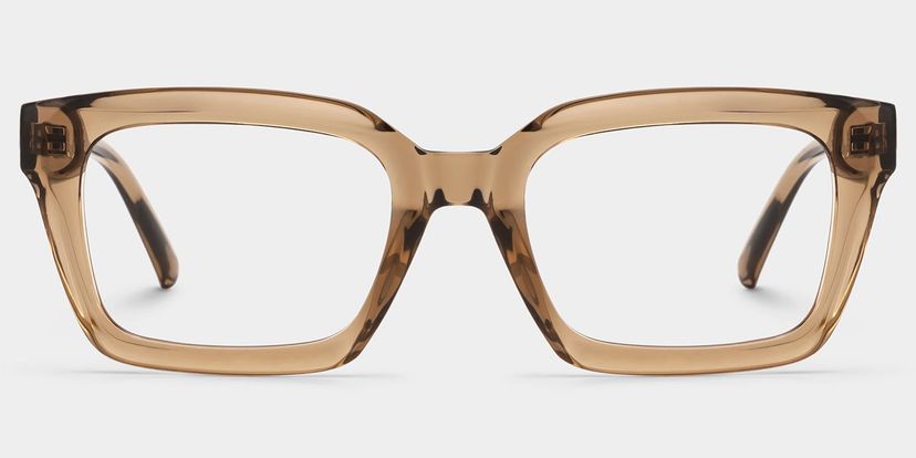 Grover Beige Rectangle Glasses