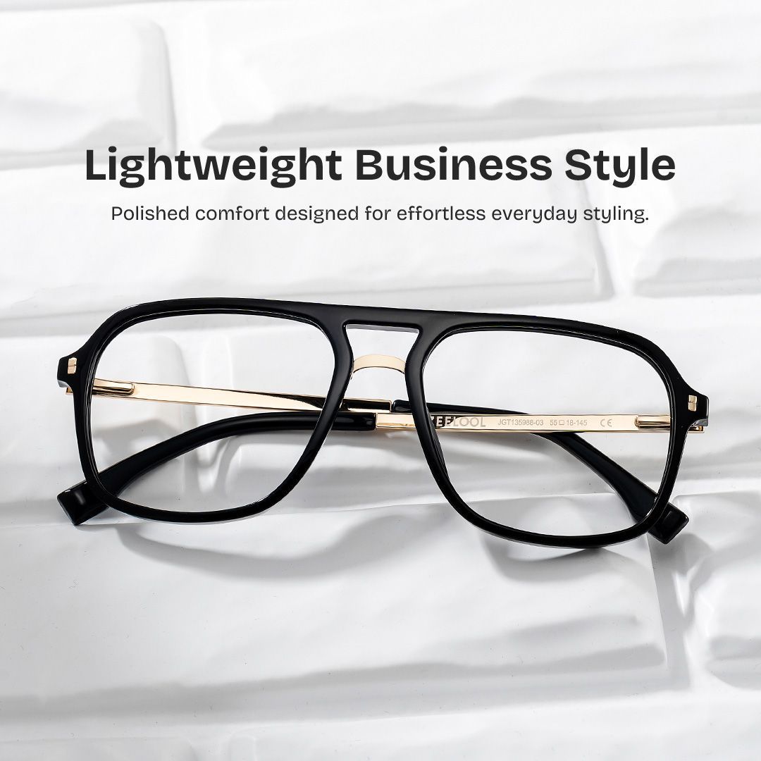 Aviator Kilworth Black Eyeglass Frame Deals | ZEELOOL0