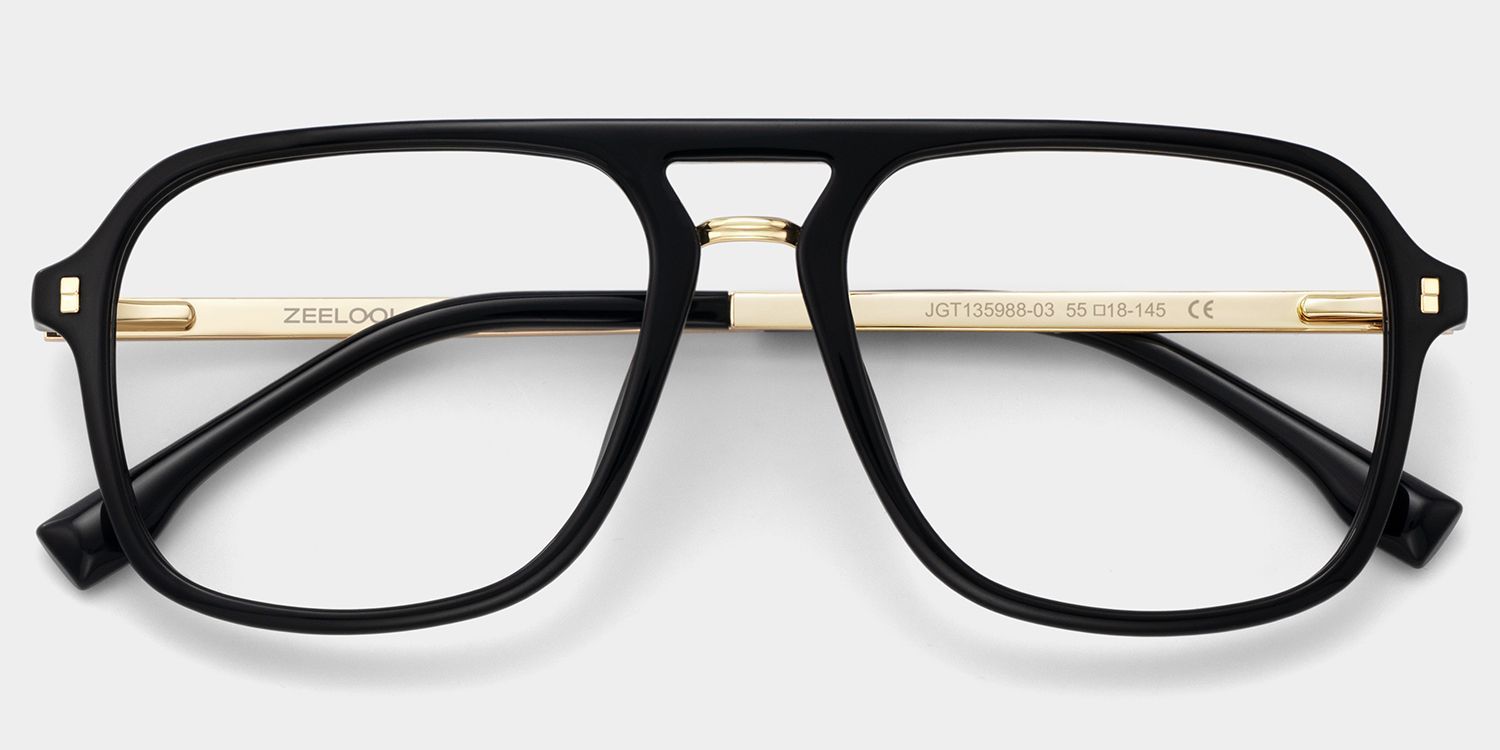 Aviator Kilworth Black Eyeglass Frame Deals | ZEELOOL2