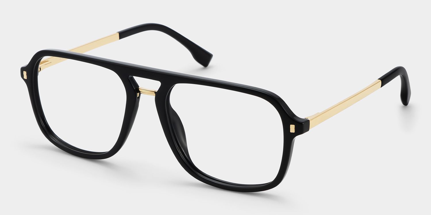 Aviator Kilworth Black Eyeglass Frame Deals | ZEELOOL3
