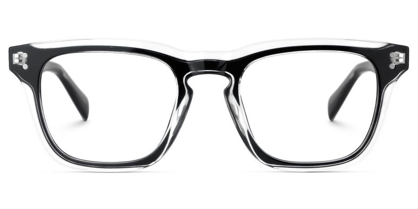 Liam Black Clear Rectangle Glasses