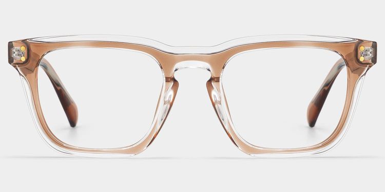 Liam Brown Rectangle Glasses