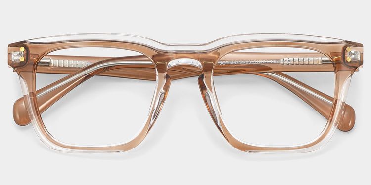Liam Brown Rectangle Glasses