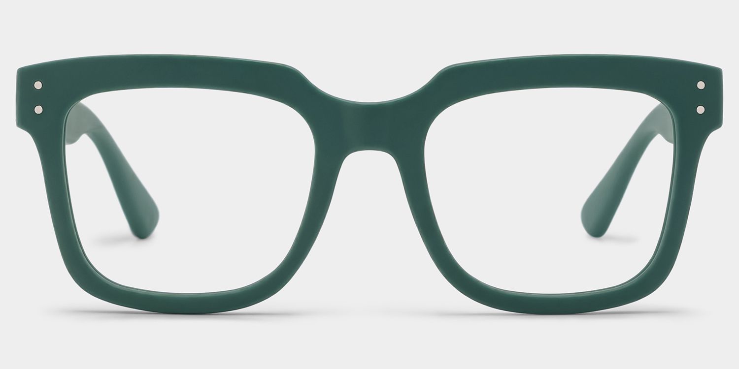 Liizbeett Square Eyeglasses with Dark Green Frames | ZEELOOL1