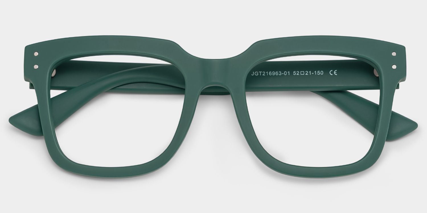 Liizbeett Square Eyeglasses with Dark Green Frames | ZEELOOL2