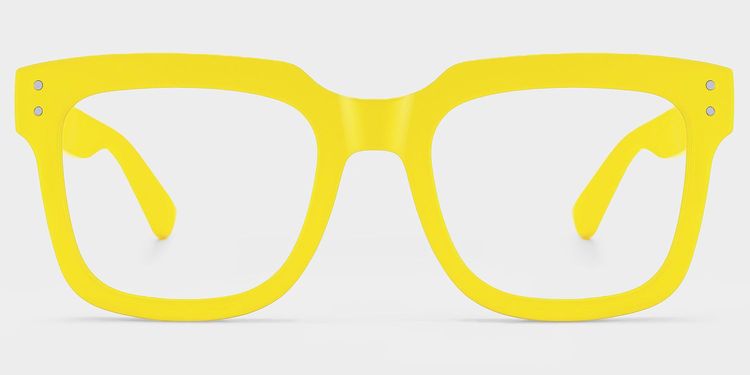 Liizbeett Square Yellow Glasses